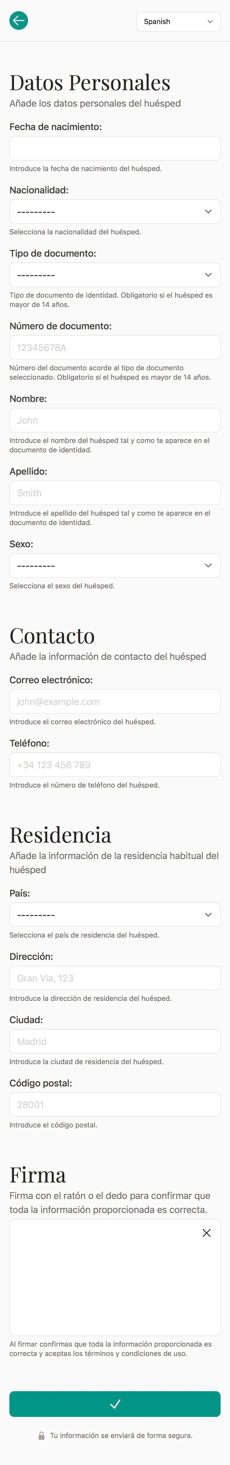 Captura de Hola Huésped